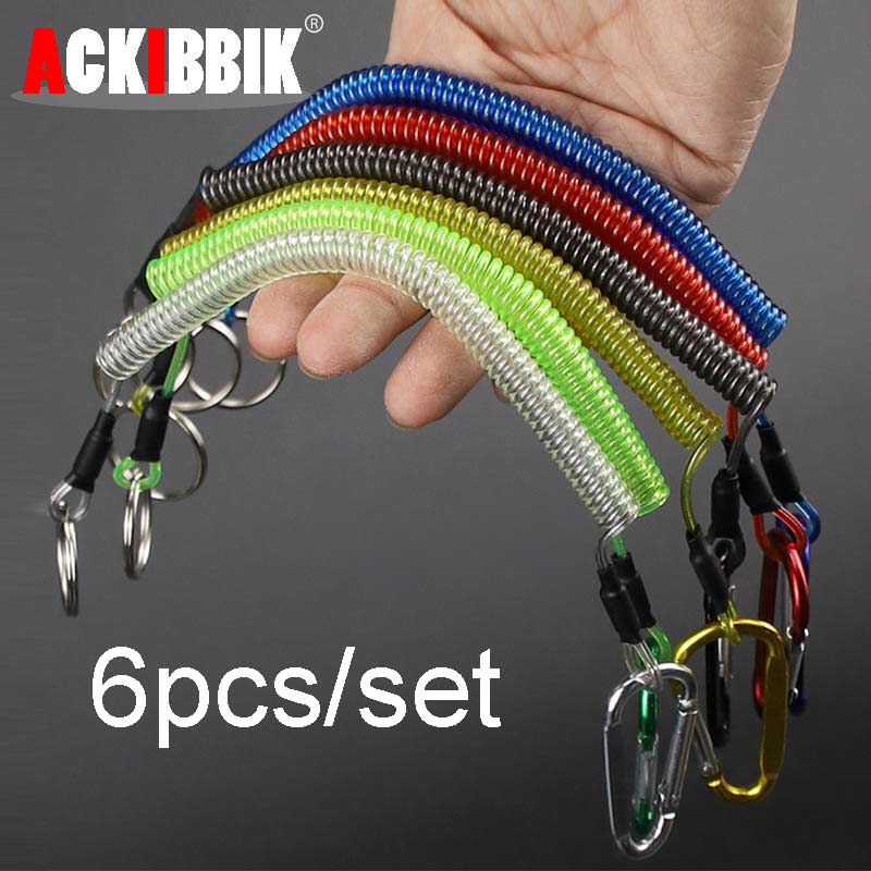 Fishing Kayak Paddle - Ackibbik 6pcs 카라비너 ​​낚시 밧줄이있는 낚시