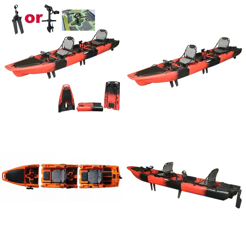 Fishing Kayak Pedal Drive - 핫세일 14피트 2인승 더블 페달 시트온탑