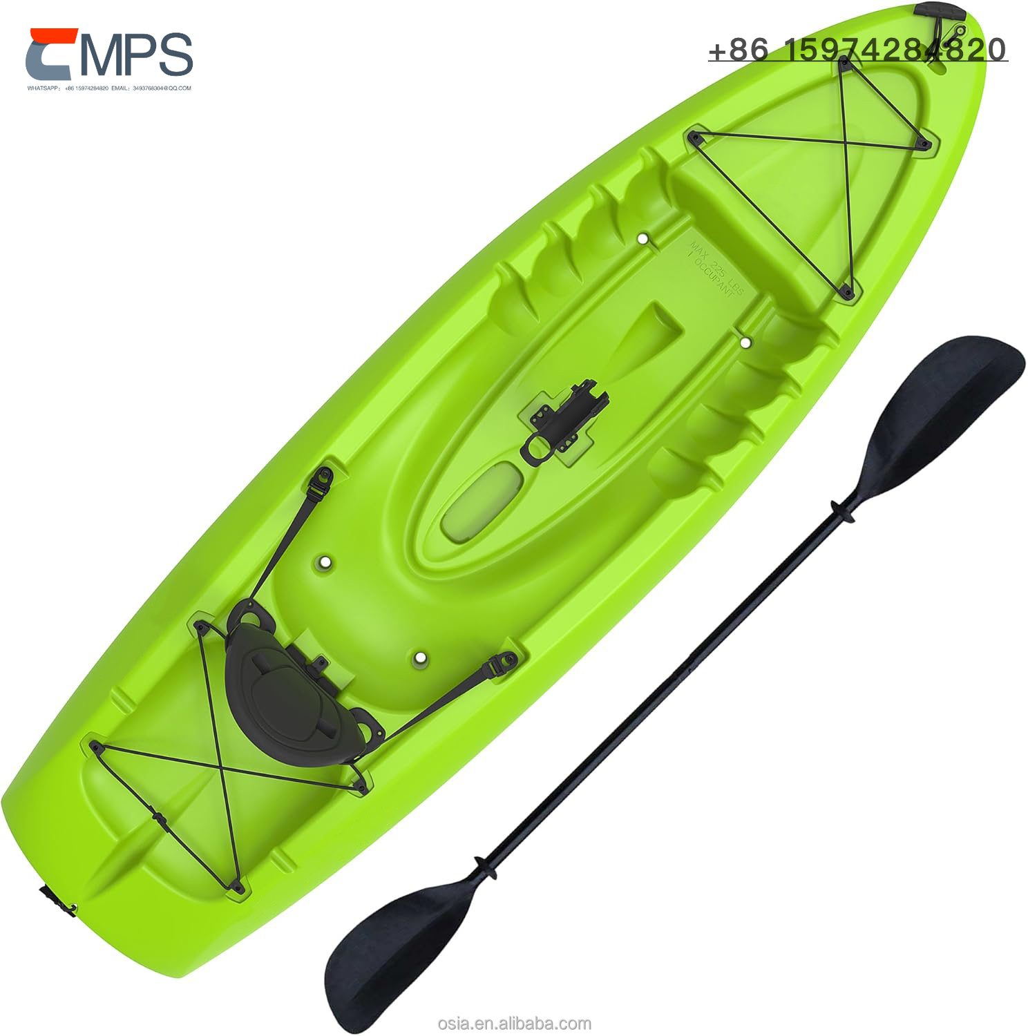 Fishing Kayak Sit In - 야외용 하드 플라스틱 낚시 카약, 2인용