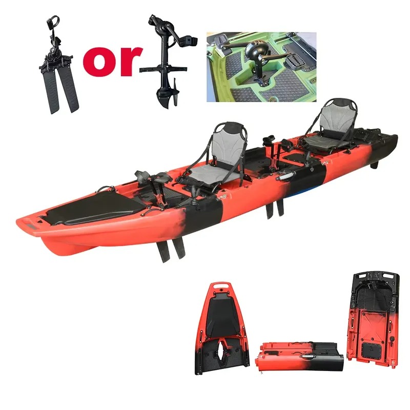 핫세일 14피트 2인승 더블 페달 시트온탑 카약 모듈형 - Fishing Kayak Pedal Drive 리뷰 및 가격