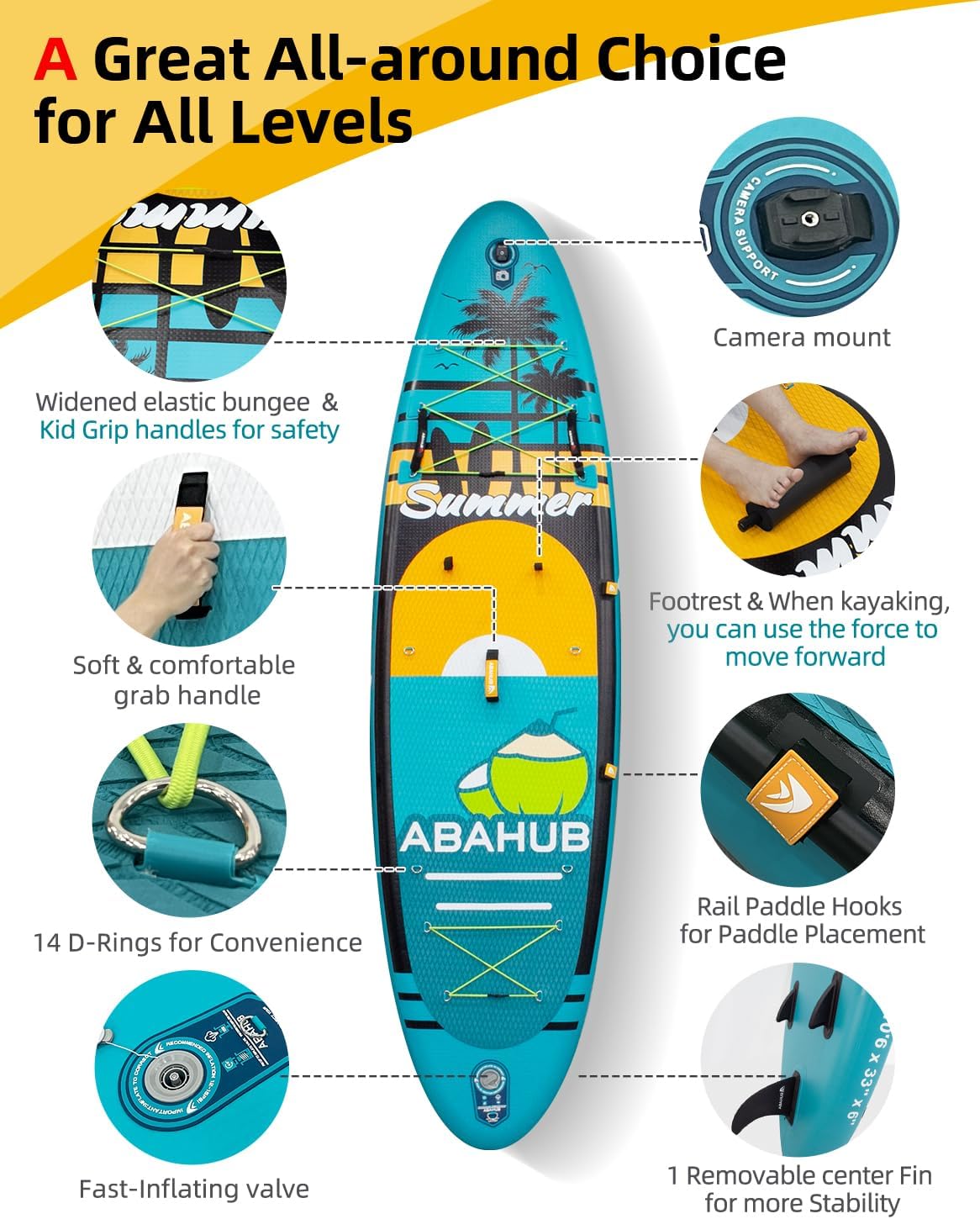 폭넓은 10.6피트 x 31/34인치 크기의 풍선식 스 - Fishing Kayak Paddle 리뷰 및 가격