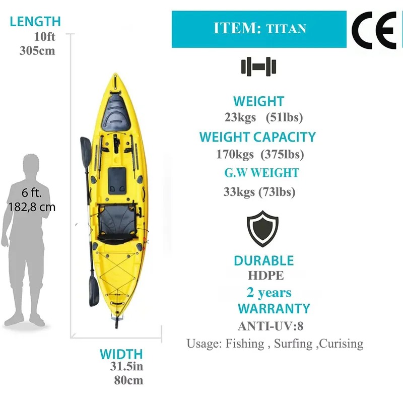 10피트 싱글 시트 낚시용 패들 카약 (전동 모터 장착 - Fishing Kayak Paddle 리뷰 및 가격