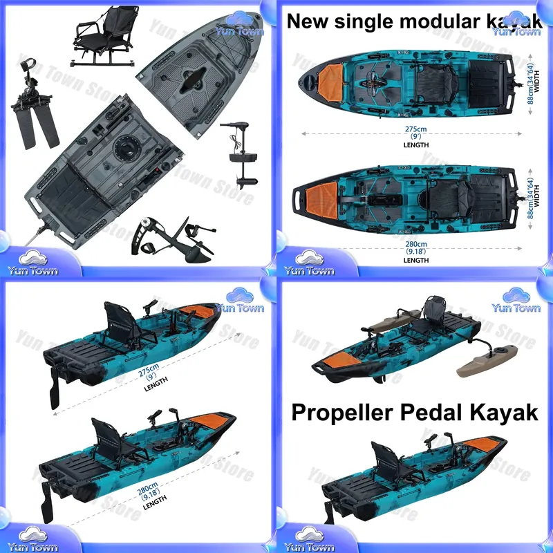 모듈식 카약 9.5피트 싯온탑 페달 핀 드라이브 낚시  - Fishing Kayak Sit In 리뷰 및 가격